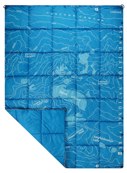 Grand Tetons Topo Blanket