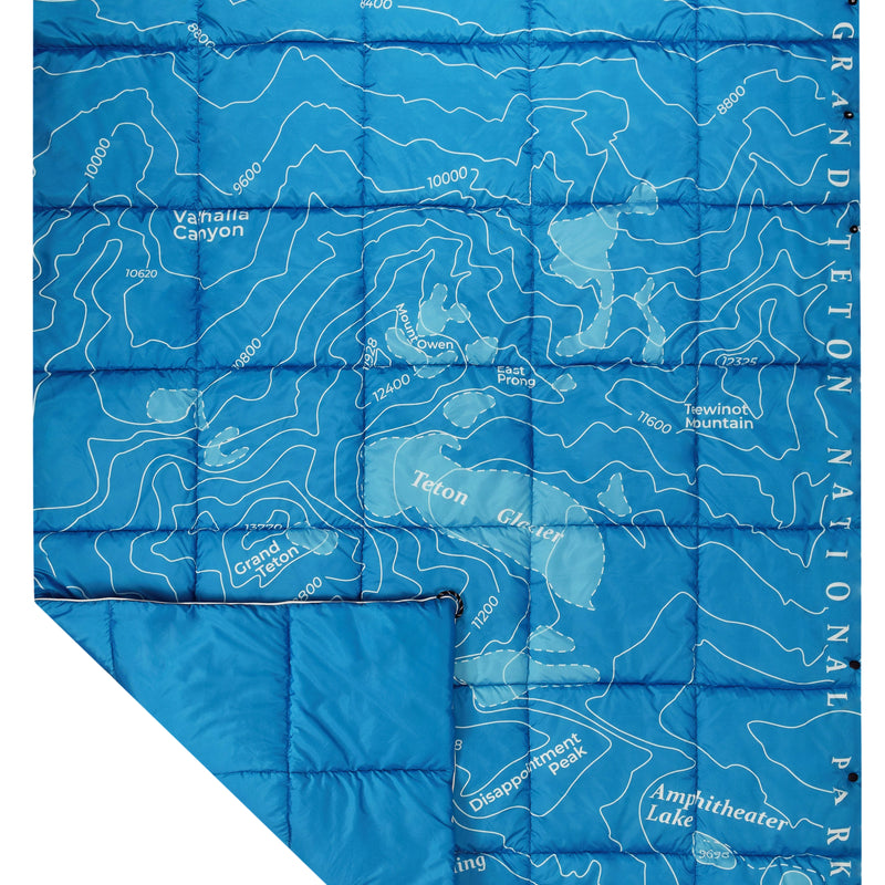 Grand Tetons Topo Blanket